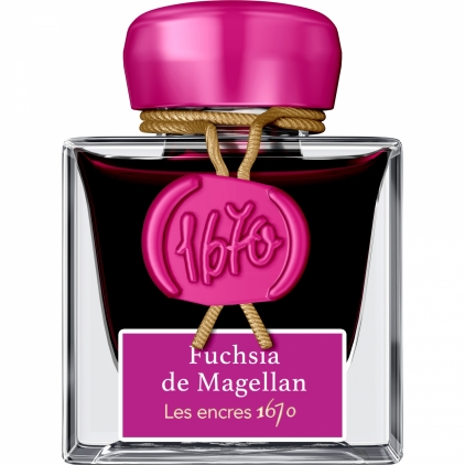 Stilou Parker IM Royal Standard Brushed Metal GT Calimara 50 ml Jacques Herbin Prestige 1670 Fuchsia de Magellan