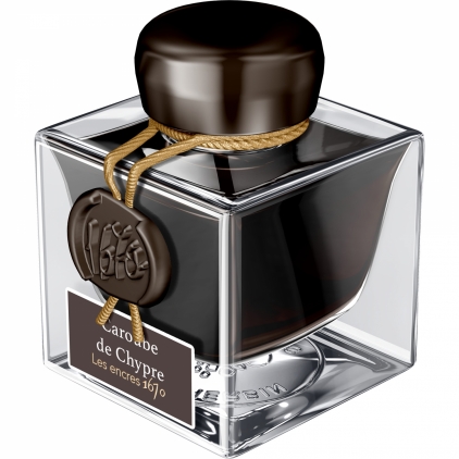 Stilou Scrikss Metropolis 78 Black Chrome CT Calimara 50 ml Jacques Herbin Prestige 1670 Caroube de Chypre