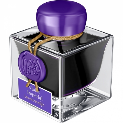 Stilou Monteverde USA Giant Sequoia Blue CT Calimara 50 ml Jacques Herbin Prestige 1670 Violet Imperial