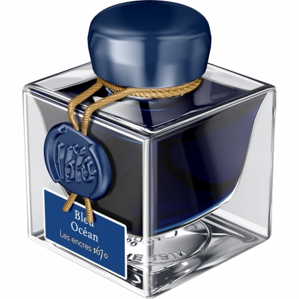 Stilouri si rezerve Calimara 50 ml Jacques Herbin Prestige 1670 Bleu Ocean