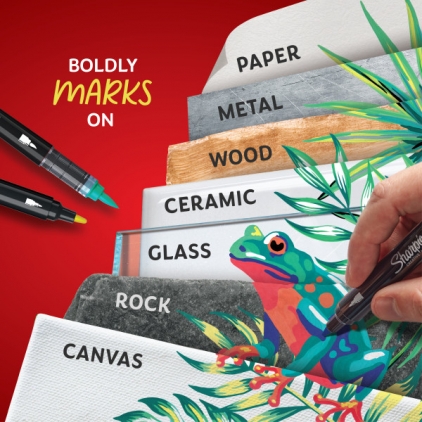 Marker cu Creta Lichida Bullet Sharpie Chalk Medium Point Green Set 12 Markere Creativ Sharpie Creative Assorted Colors