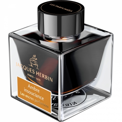 Kit Curatare si Reumplere Stilou Sailor Maintenance Calimara 50 ml Jacques Herbin Prestige Scented Ambre Insouciane