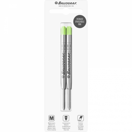 Pix Waterman Expert SE Metalic Gold Laquer TT Mina Pix Ballograf Rondo Erase Neon Green - Mediu - 2 Buc