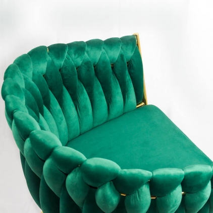 Scaun dining gri din boucle cu cadru negru fix BUC 281 Scaun modern din catifea si cadrul auriu BUC 261 verde