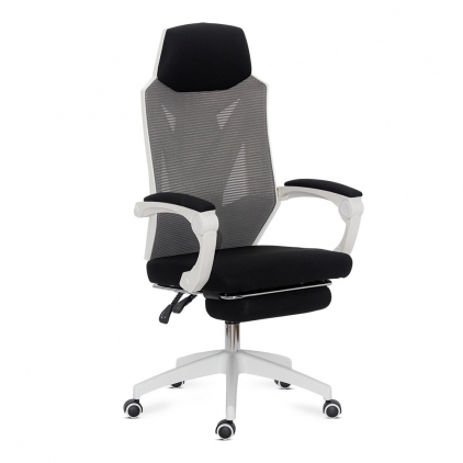 Scaun de birou ergonomic OFF 903 negru Scaun de gaming ergonomic cu suport de picioare OFF 424 gri