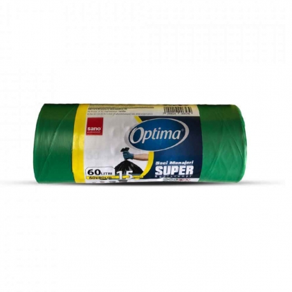 Saci menaj LDPE standard, albastri, 240 litri, 29 microni, 10 saci/set Saci menajeri LDPE, verzi, 60L, 60x80 cm, 25 microni, 15 saci/rola