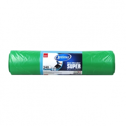 Saci menajeri galbeni, 35 l, 50 bucati/rola Saci menajeri LDPE, verzi, 240L, 115x130 cm, 31 microni, 10 saci/rola