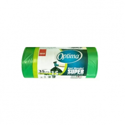 Saci menajeri HDPE, 60 l, negru, 50 bucati/rola Saci menajeri LDPE, verzi, 35L, 50x70 cm, 22 microni, 15 saci/rola