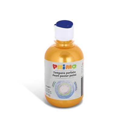 Markere pentru copii Morocolor Primo, varf fin, 120 bucati Tempera perlata Morocolor Primo, 300 ml, galben