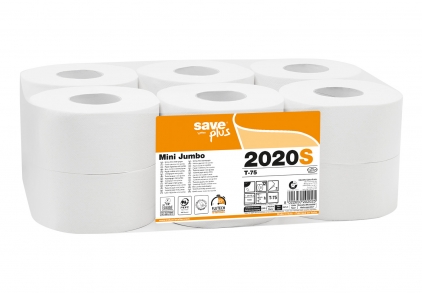 Rola prosop Racon, derulare centrala, alb, 1 strat, 20 cm x 320 m, 6 role/set Hartie igienica Mini Jumbo reciclat, alba, 2 straturi, 1000 portii, 150m, 12 role/bax