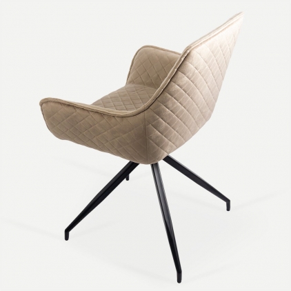 Scaun dining din catifea BUC 258 verde Scaune living rotative din catifea OFF 0223 bej