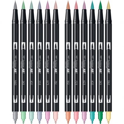 Marker permanent Edding 400, corp plastic, varf rotund, 1 mm, rosu Set 12 Marker Dual Brush Watercoloring Tombow ABT Pastel Colours