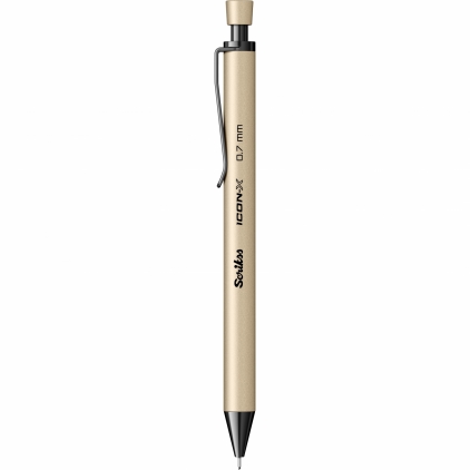 Creion Grafit Tombow MONO 100 Black 4H Creion Mecanic 0.7 Scrikss Icon-X Matte Beige BT