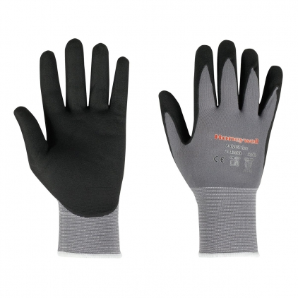 Manusi manipulare Sacla, piele bovina, marimea 10 Manusi cu imersie nitril, Honeywell, Polytril Flex Fine, marimea 6