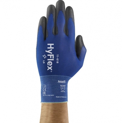 Manusi protectie Honeywell, Camapur Comfort Antistatik, 624 PU, marime 8 Manusi Ansell Hyflex 11-561, ISO C, marime 10