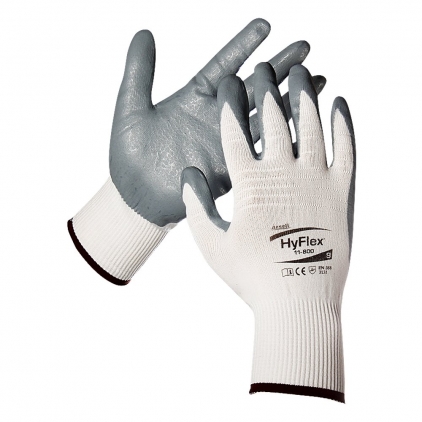 Manusi protectie imersate, Sacla 6039, negre, marimea 9 Manusi Ansell HyFlex 11-800, marimea 8