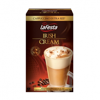 Cafea macinata Lavazza Qualita Oro, 250 g Bautura instant La Festa, Cappuccino Irish Cream, plicuri 8x22g