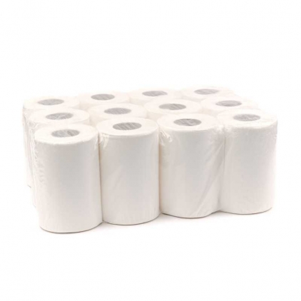 Prosoape de hartie in rola, Sano, 100 metri Rola prosop derulare centrala neutru Esentis Clean, alba, 2 straturi, 50 m, 12 role/set