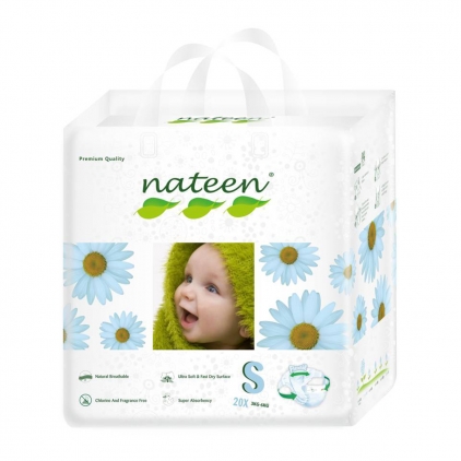 Ingrijire personala Scutece ecologice Nateen Premium Line Nr. 2 4-6 kg, 20 bucati/pachet