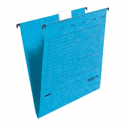 Dosar cu sina, carton, alb, 10 bucati/set Dosar suspendabil Falken, carton, albastru, 25 bucati/cutie