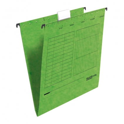 Dosar cu sina Falken, carton, verde, 25 bucati/cutie Dosar suspendabil Falken, carton, verde, 25 bucati/cutie