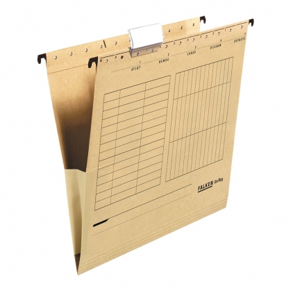Dosar cu sina si 2 perforatii, verde, 25 bucati/set Dosar plic Falken, carton, kraft, 25 bucati/cutie