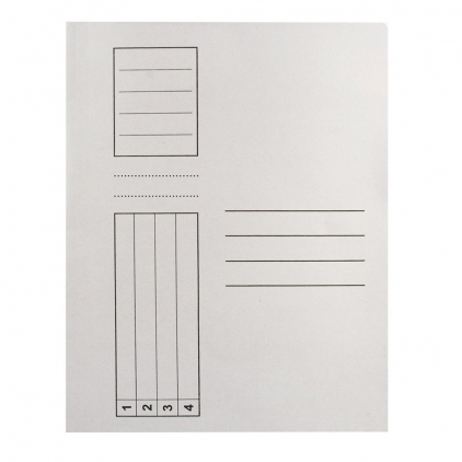 Dosar cu sina, carton, alb, 10 bucati/set Dosar cu sina standard, carton, alb, 100 bucati/set