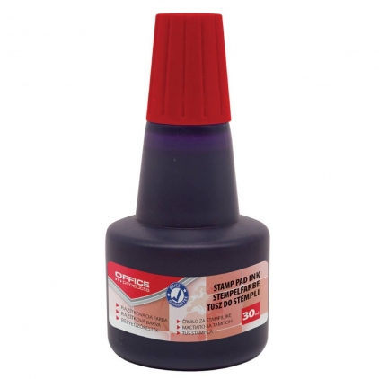 Tus Colop pentru stampile, verde Tus fara ulei pentru stampila automata, de cauciuc Office Products, 30 ml, rosu