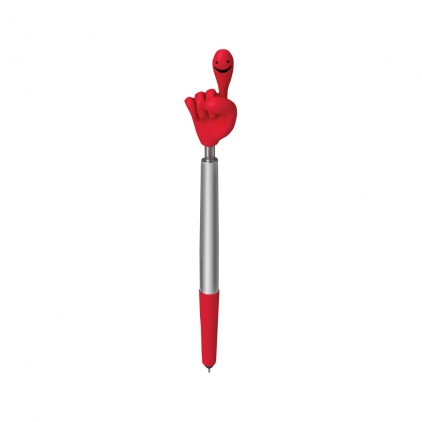 Mina Pix Slim cu Gaz Tombow Black - Mediu Pix flexibil FunHands, mina albastra si touchpad rosu