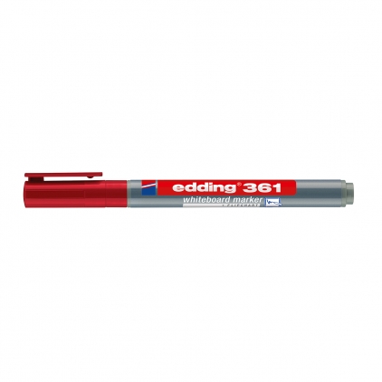 Marker permanent Edding OHP 140S, corp plastic, varf rotund, 0.3 mm, negru Marker Edding 361 pentru tabla, corp plastic, varf 1mm, rosu