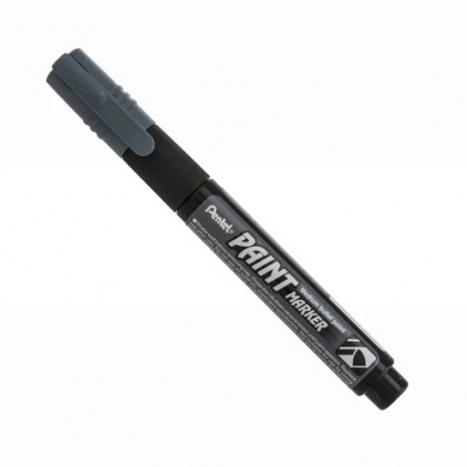 Marker Creativ Bullet Sharpie Creative Acrylic Paint Water Based Yellow Marker permanent Pentel Paint Marker MMP20, 4 mm cu vopsea gri