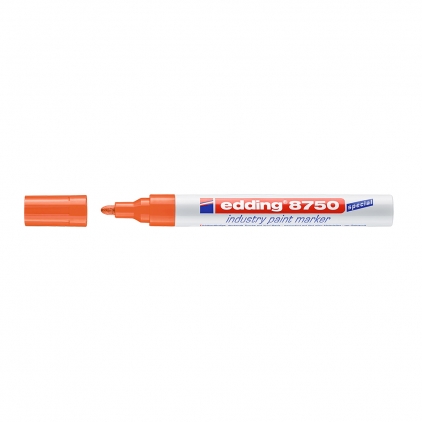 Textmarker Edding 345, varf 2-5 mm, 4 culori/set ( galben, roz, albastru, verde) Marker Edding 8750, cu vopsea, corp metalic, varf rotund 2-4mm,portocaliu