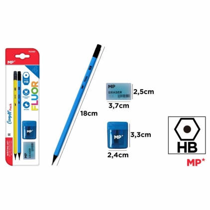 Creion Mecanic 0.5 Parker Jotter Royal Standard Royal Blue CT Set 2 creioane Main Paper, HB, radiera, ascutitoare cu container, albastru