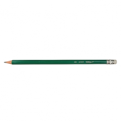 Mina Creion Mecanic Caran dAche 0.7 HB - Etui 12 Buc Creion grafit EVOffice, cu radiera HB, ascutit verde