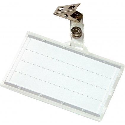 Snur retractabil Durable, pentru ecuson, 80 cm, forma ovala, sitem de prindere la curea, negru, bucata Ecuson orizontal Donau cu clip, 85 x 50 mm, 50 bucati/cutie
