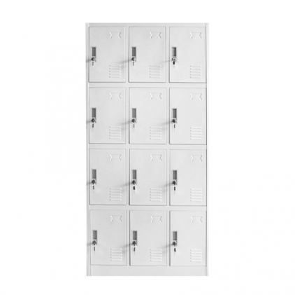 Clasificatoare si vestiare Dulap RFG, metal, cu 12 compartimente, 185 x 90 x 40 cm, gri