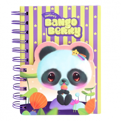 Caiet desen capsat RTC, 176x250, 24 file, 100g Notes A6 cu spira Bangoberry Pally Panda, 280 pagini