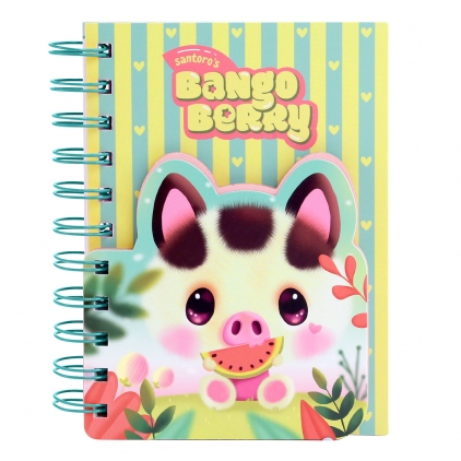 Carte stickere A5, 8 file, diverse modele Notes A6 cu spira Bangoberry Piggy Porcusorul, 280 pagini