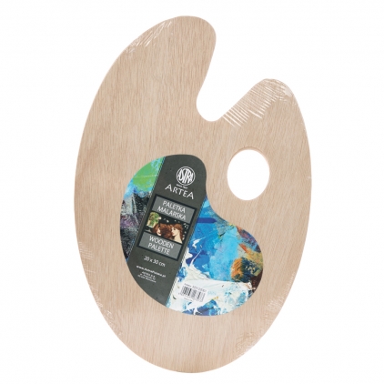 Hartie celofan Main Paper, 63x100 cm, 23g/mp,  2 bucati/set Paleta lemn pentru pictura Astra, 20x30 cm 