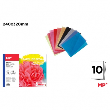 Hartie celofan Main Paper, 63x100 cm, 23g/mp,  2 bucati/set Hartie matase Main Paper, 240x320 mm, 10 file, diverse culori