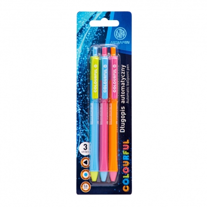 Set marker permanent Papermate, Sharpie, 4 culori, vivid Pix cu mecanism Colorful, varf 0.6, scriere albastra, 3 bucati/blist