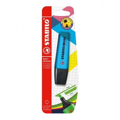 Set marker permanent Papermate, Sharpie, 4 culori, vivid Textmarker Stabilo Boss Original, albastru, blister
