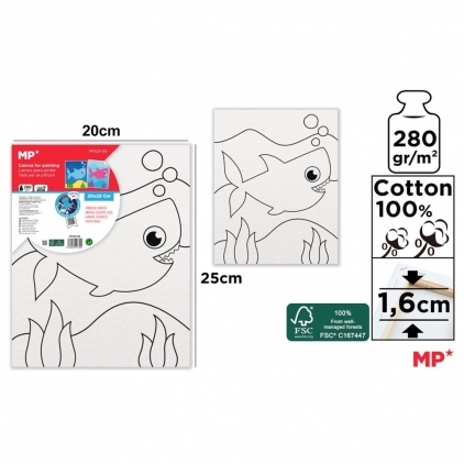 Canvas Main Paper, 20x25 cm, 280gr/mp, tematica pirat Canvas Main Paper, 20x25 cm, 280gr/mp, tematica rechin