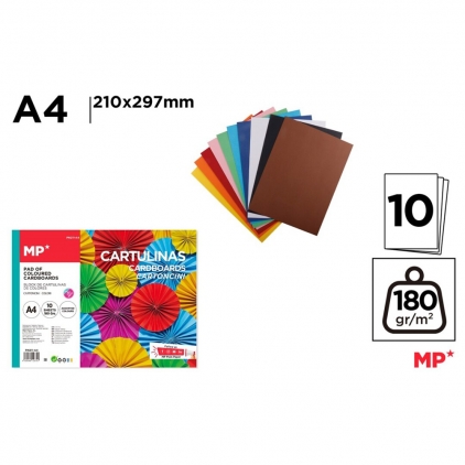 Markere pentru copii Morocolor Primo, varf fin, 120 bucati Carton color A4 Main Paper, 180g/mp, 10 file, diverse culori