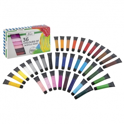 Decoratiuni din hartie Creative Craft, diverse animale, 14 cm Set 36 tempera acrilica Creative Craft, 20 ml