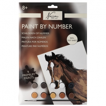 Pasta structurata acrilica Morocolor Primo, pe baza de apa, 75 ml, aspra Pictura pe numere Creative Craft, 33x23 cm, model horse