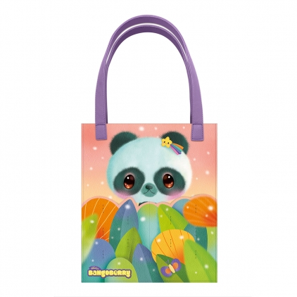 Ghiozdan BP75 ST Right Black Cats 1 compartiment, 28x22x13 cm Sacosa Bangoberry Pally Panda, material textil, 24x28x2 cm