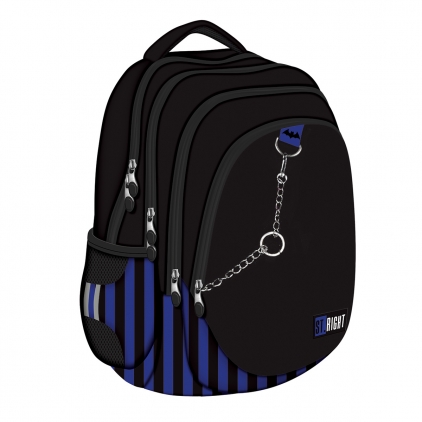 Ghiozdan BP75 ST Right Black Cats 1 compartiment, 28x22x13 cm Ghiozdan BP06 ST Right Black and Blue 4 compartimente, 42x31x22 cm
