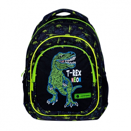 Ghiozdan BP26 ST Right Colour Anime 3 compartimente, 39x27x17 cm Ghiozdan scolar Astra, 3 compartimente, colectia T-Rex Neon