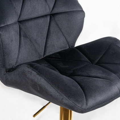 Scaune bar ABS 151 gri Scaun de bar negru, modern, din catifea, cu baza aurie ABS 148